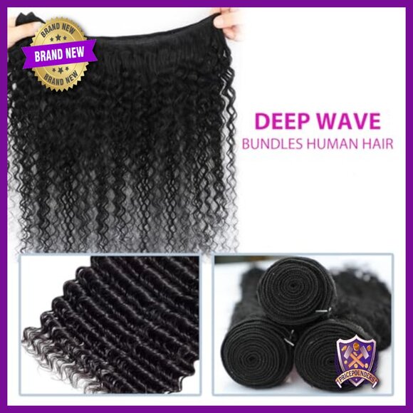 12A Deep Wave Human Hair Extensions 20-26 Inch 4 Bundles Brazilian Virgin Hair main image 7